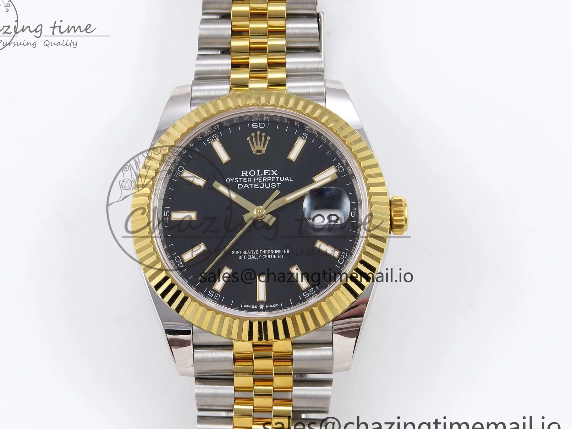 Bracelet Best Jubilee Stick Dial Weight) Steel 904L DateJust SS ARF SH3235 1:1 on (Gain Edition YG Black 41 0306